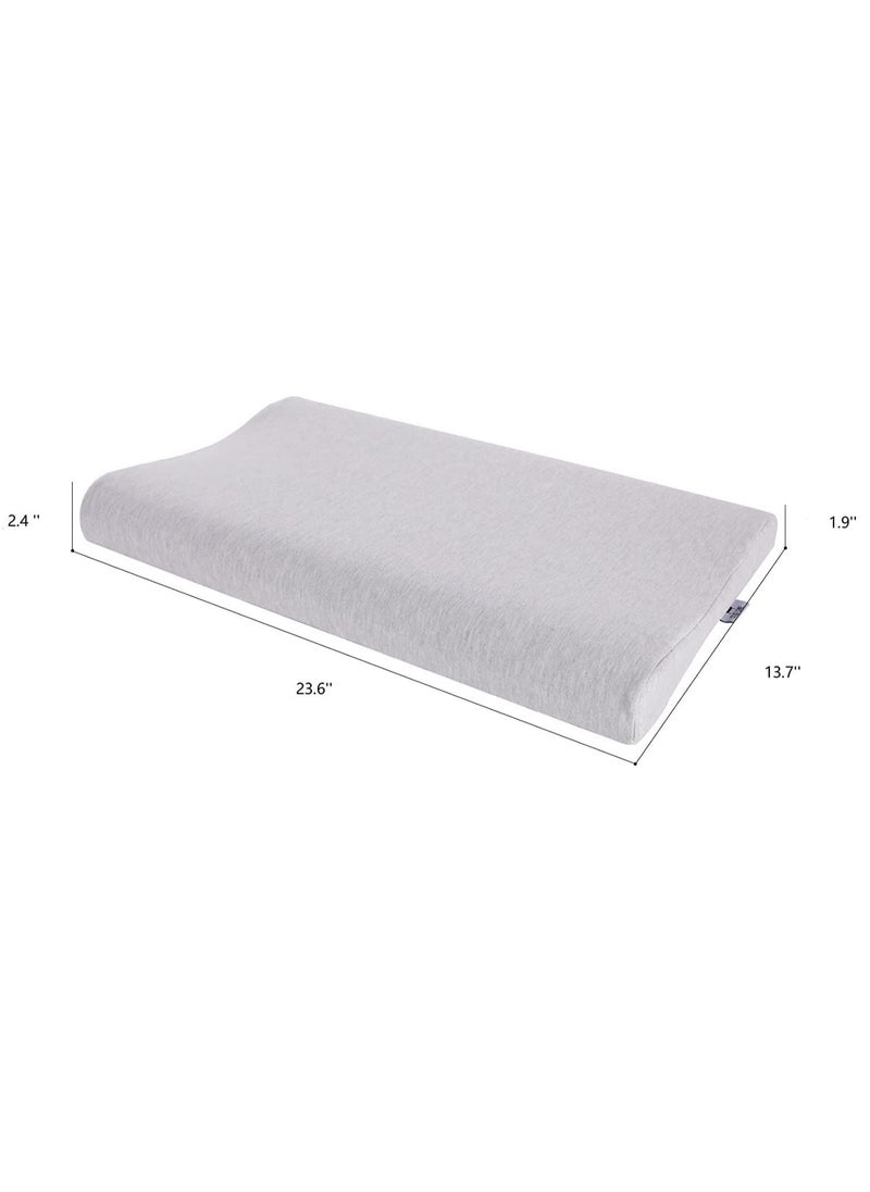 Rness Slim Sleeper Thin Memory Foam Pillow, Contour Thin & Low Profile  For Zen Relaxation Low Pillow Pain Relief For Stomacher Back And Side Sleeper Ergonomic Pillow With Washable Zipper Cover