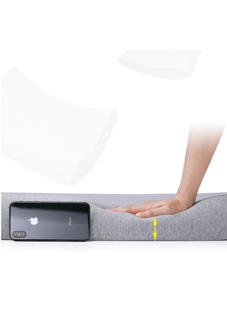 Rness Slim Sleeper Thin Memory Foam Pillow, Contour Thin & Low Profile  For Zen Relaxation Low Pillow Pain Relief For Stomacher Back And Side Sleeper Ergonomic Pillow With Washable Zipper Cover