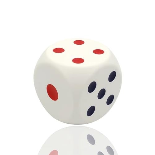 Yowget Large Foam Dice Stress Ball315 Inch with Dots 6 Sided Dice EVA Foam DicesBlank Slate Board Game to Get Your Lucky NumbersAnxiety Relieve for Parties Game and Gifts - Image 1