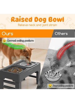 URPOWER 2-in-1 Elevated Slow Feeder Dog Bowls with No Spill Dog Water Bowl 4 Height Adjustable Raised Dog Bowl Non-Slip Dog Food and Water Bowls with Stand for Small Medium Large Dogs, Cats and Pets - pzsku/Z6C05E4C9339678A6235FZ/45/_/1737032071/1b3e791b-4db0-4969-93b8-18f4fe208afa