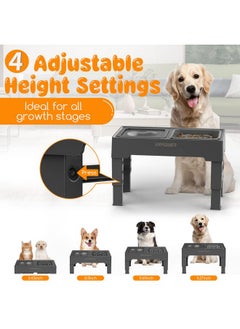 URPOWER 2-in-1 Elevated Slow Feeder Dog Bowls with No Spill Dog Water Bowl 4 Height Adjustable Raised Dog Bowl Non-Slip Dog Food and Water Bowls with Stand for Small Medium Large Dogs, Cats and Pets - pzsku/Z6C05E4C9339678A6235FZ/45/_/1737032092/0a12eb82-997c-4cdd-a48f-6eca1171138b