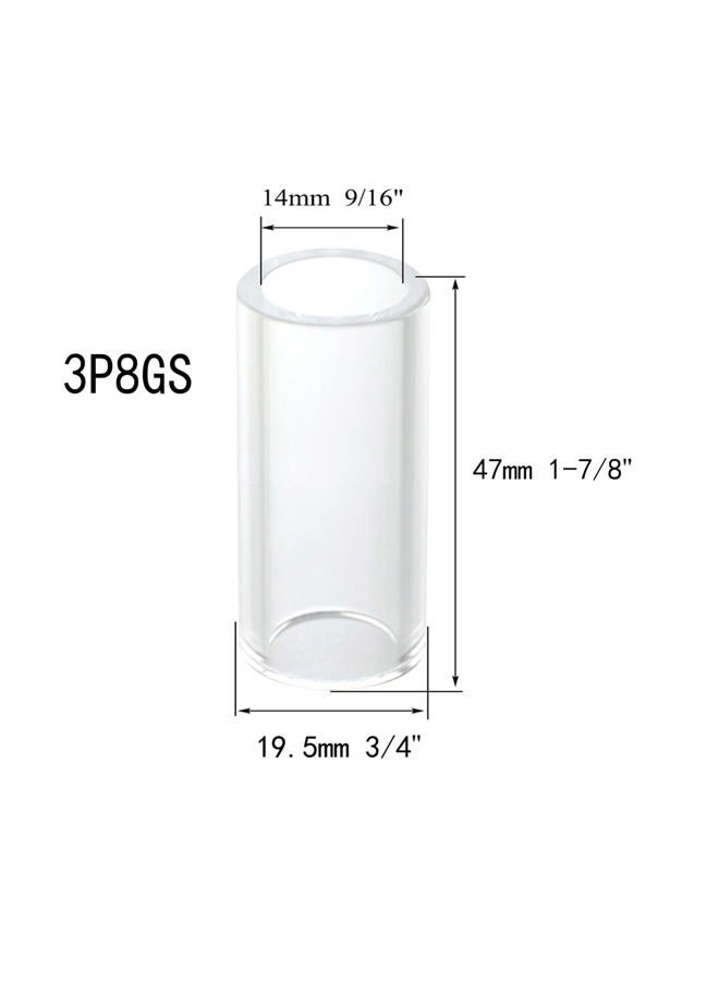 RIVERWELD 3P8GS Clear Quartz Nozzle 9/16" x 1-7/8" (14mmx47mm) Pyrex Glass TIG Cups for SR WP 17 18 26 TIG Welding Torches 5pk - Image 2