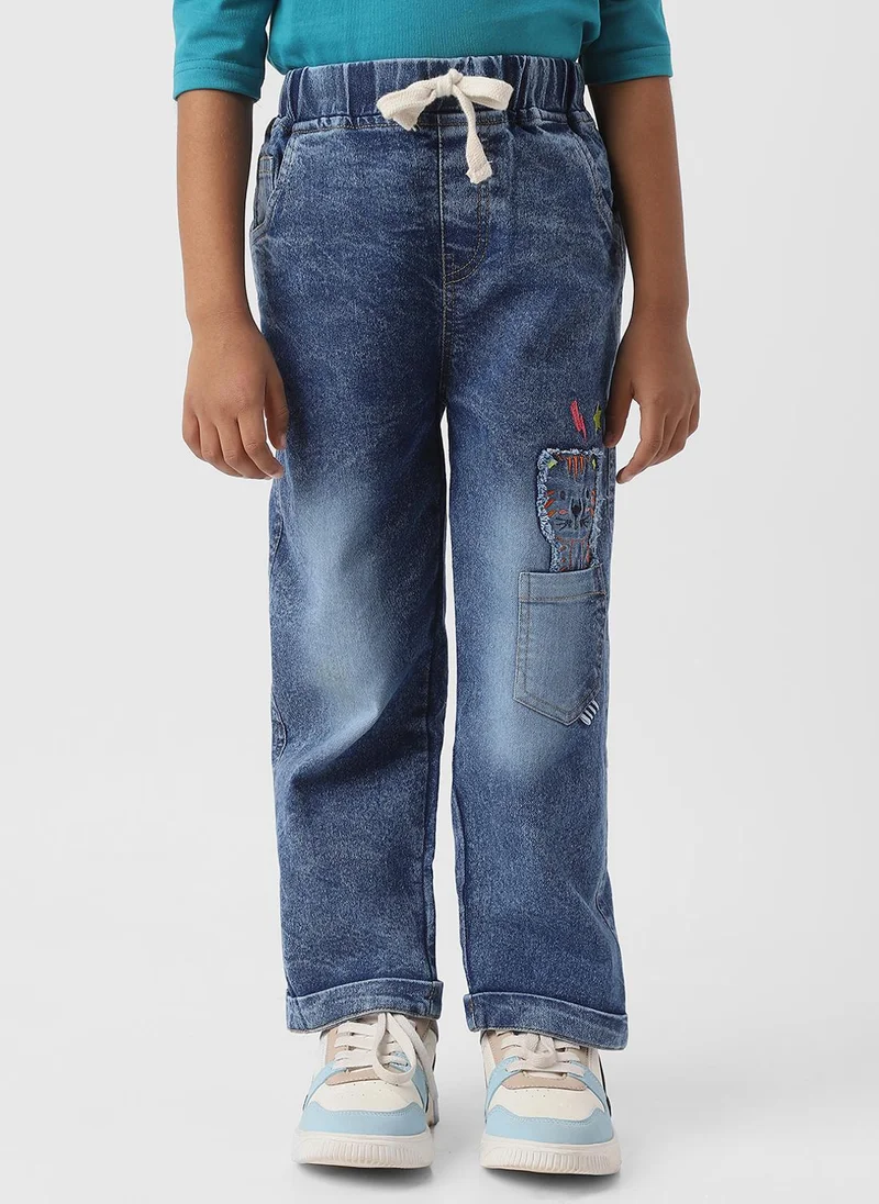 نوتيناتي Nautinati Boys Patch Pocket with Cat Denim Jeans