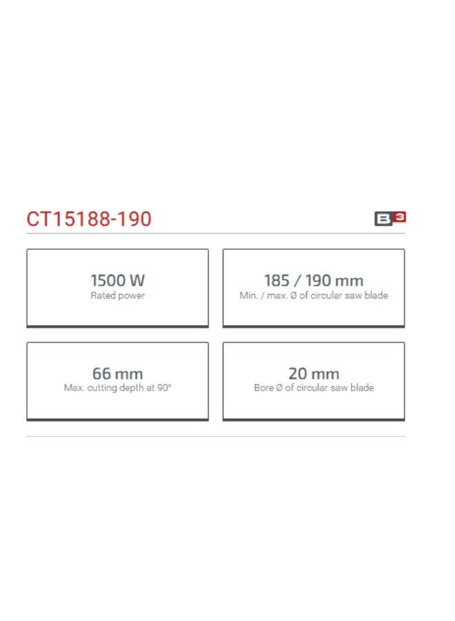 CROWN CT15188 Circular Saw -185mm- 7Inch -1500Watt - Image 3
