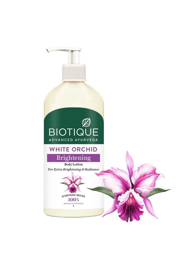 Biotique White Orchid Brightening Body Lotion For Extra Brightening & Radiance 300Ml  - Image 3