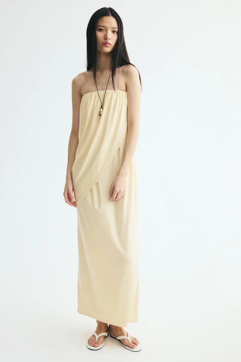 Draped bandeau dress