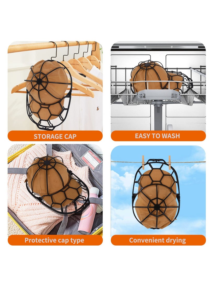 حامل غسيل قبعات البيسبول للغسالة الأوتوماتيكية - إطار تنظيف وحماية القبعات من التشوه - 2 قطعة للكبار والأطفال - أداة غسيل آمنة للقبعات والكابات في الغسالة - قفص تنظيف القبعات - Image 5