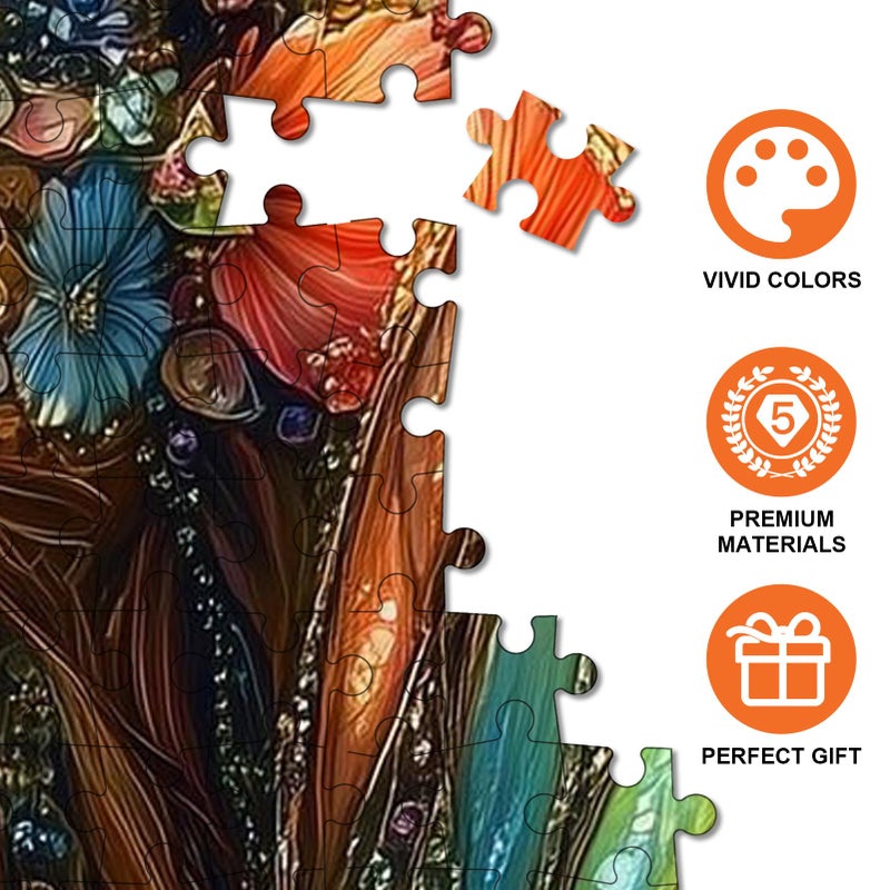 Lirches 1000pcs Fantasy Fairy Paper Puzzle - Vibrant Find Butterfly Wing Art, Large Puzzle Toy Adult Game Gift - Family Interactive Game Puzzle DIY Home Decoration Brain Challenge Gift - Image 4