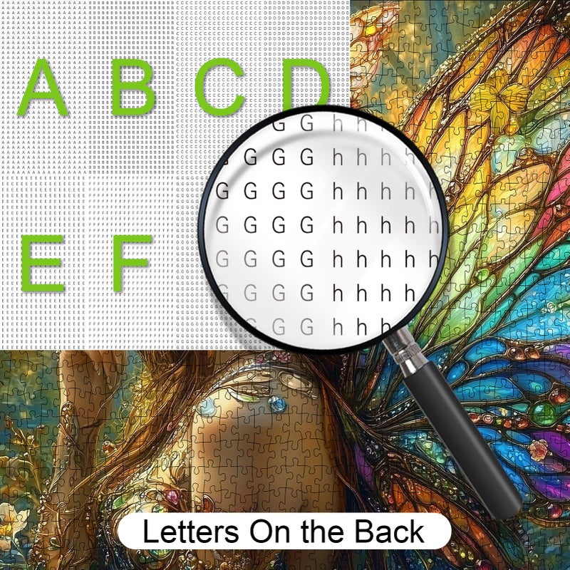Lirches 1000pcs Fantasy Fairy Paper Puzzle - Vibrant Find Butterfly Wing Art, Large Puzzle Toy Adult Game Gift - Family Interactive Game Puzzle DIY Home Decoration Brain Challenge Gift - Image 3