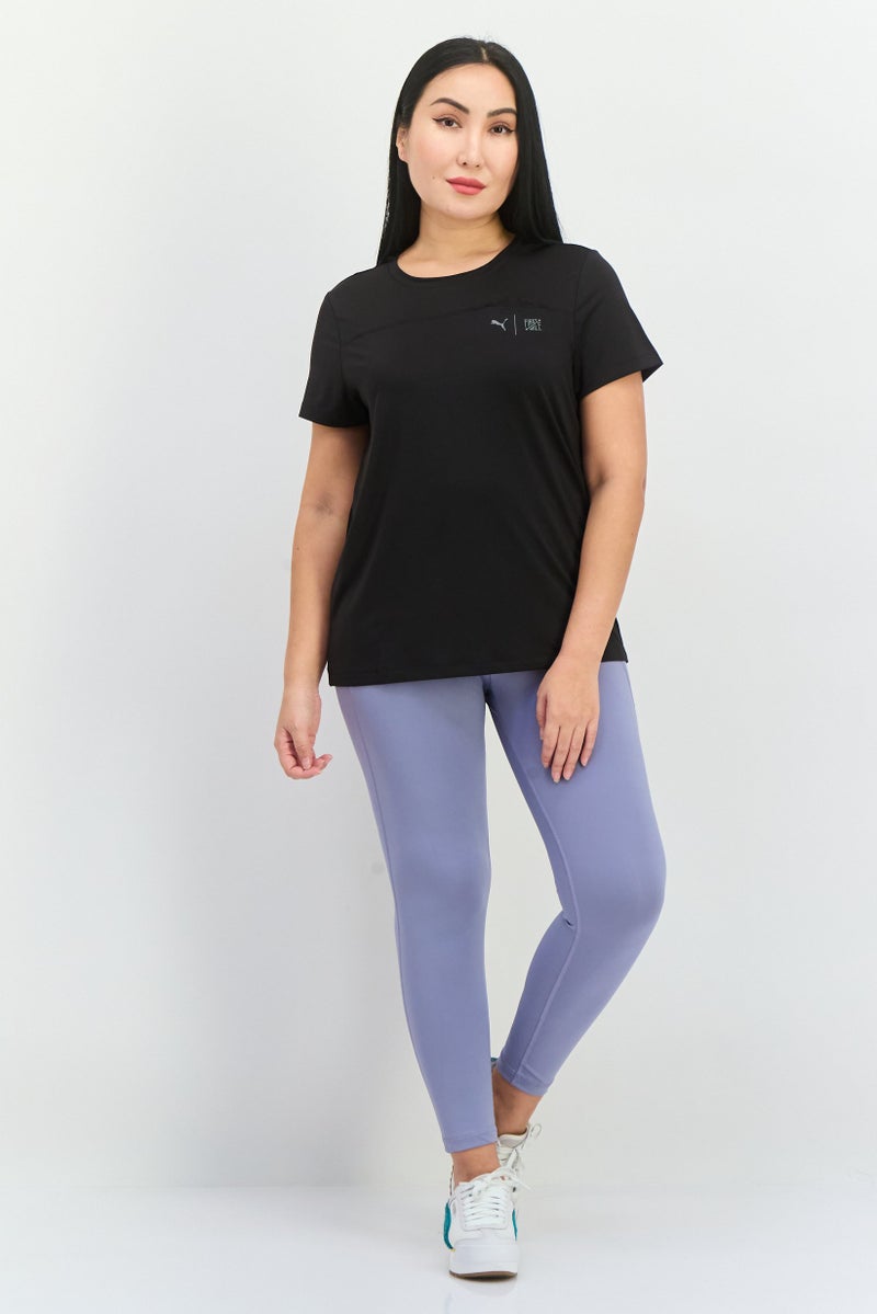 PUMA تي شيرتات تدريب قصيرة الأكمام للنساء، سوداء - Image 3