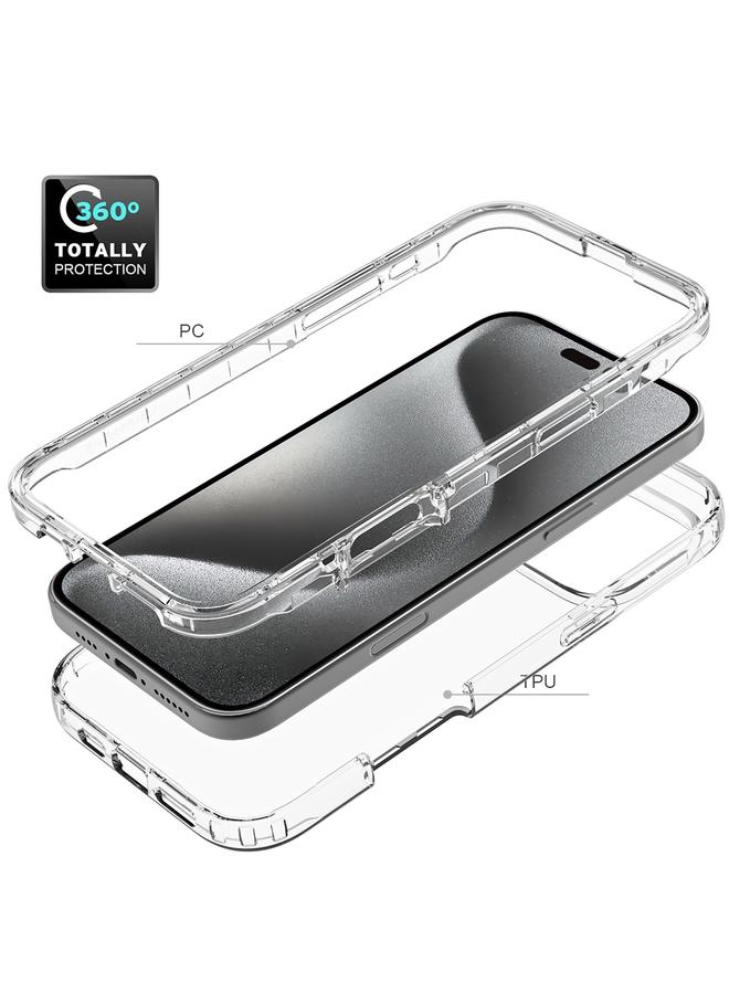 اس-توب جراب لهاتف iPhone 15 Pro Max، جراب شفاف من مادة TPU الهجينة المقاومة للصدمات - Image 5