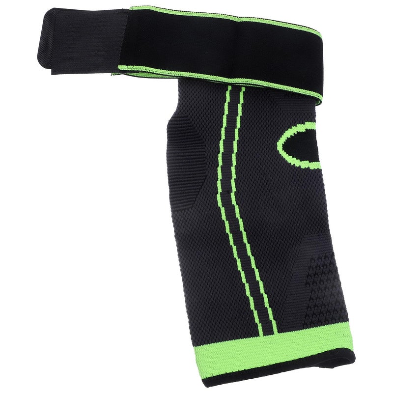 Adjustable Elastic Ankle Brace Support Wrap Breathable Ligament Injury Protector Wear Resistant For Sports Sprain XL Black Green - Image 2