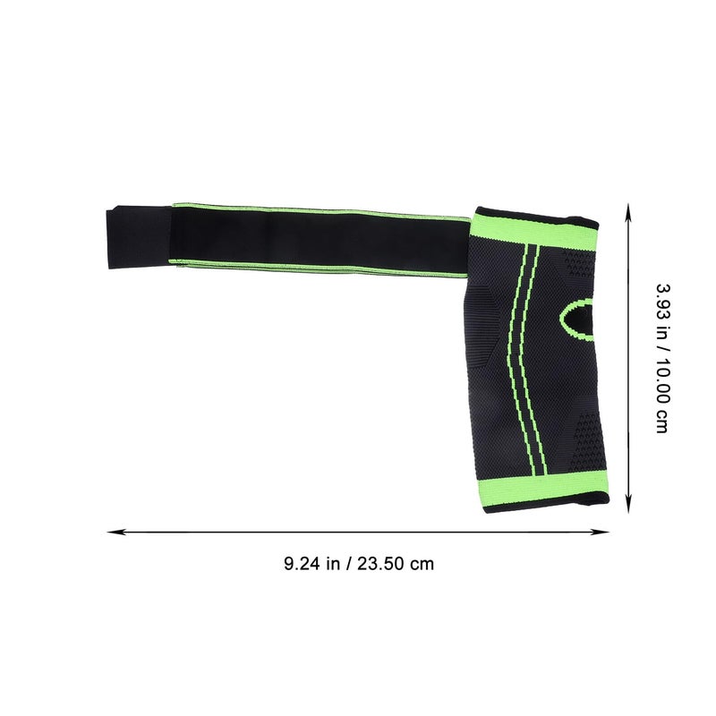Adjustable Elastic Ankle Brace Support Wrap Breathable Ligament Injury Protector Wear Resistant For Sports Sprain XL Black Green - Image 3