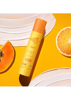 Aqualogica Aqualogica Glow+ Dewy Sunscreen SPF 50 PA++++ - Papaya & Vitamin C for Bright, Glowing Skin | UVA/B & Blue Light Protection, Anti-Pollution, No White Cast, Fragrance-Free - 50g  - Image 4