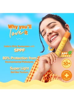 Aqualogica Aqualogica Glow+ Dewy Sunscreen SPF 50 PA++++ - Papaya & Vitamin C for Bright, Glowing Skin | UVA/B & Blue Light Protection, Anti-Pollution, No White Cast, Fragrance-Free - 50g  - Image 5
