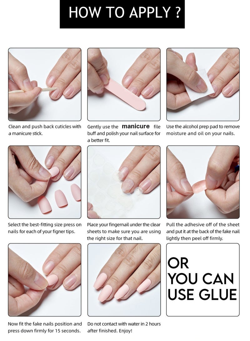 Artist Design/3D Sparkling Amber  (Handmade)/Press On nails/Luxury Hand Painted/Long Coffin/10 PCS/M Size - Image 4