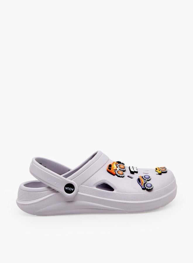 Aqua Boys Monster Trucks Jibbitz Clogs - Image 1