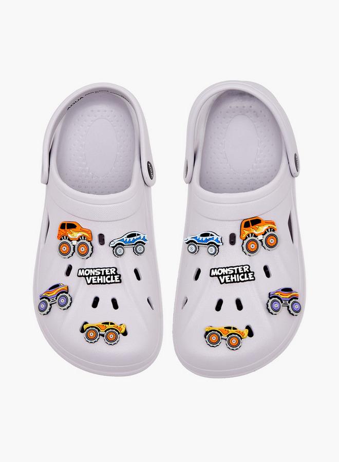 Aqua Boys Monster Trucks Jibbitz Clogs - Image 3