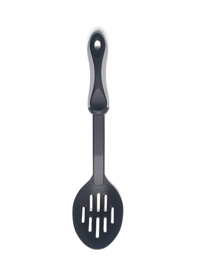 Sabichi Essential Nylon Slotted Spoon: Effortlessly Strain and Serve, Black - Image 1