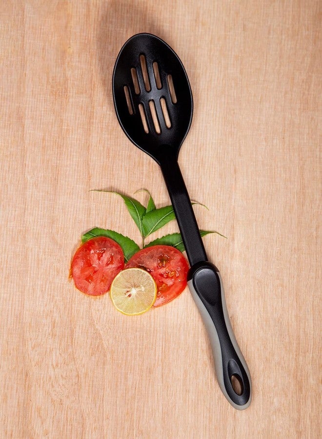 Sabichi Essential Nylon Slotted Spoon: Effortlessly Strain and Serve, Black - Image 2