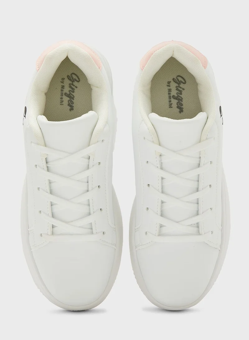 Ginger Flower Print Stacked Sneaker