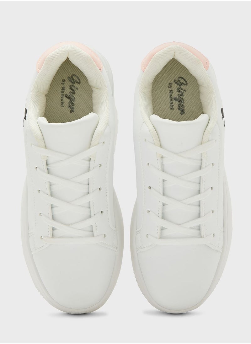 Ginger - Flower Print Stacked Sneaker - Image 1