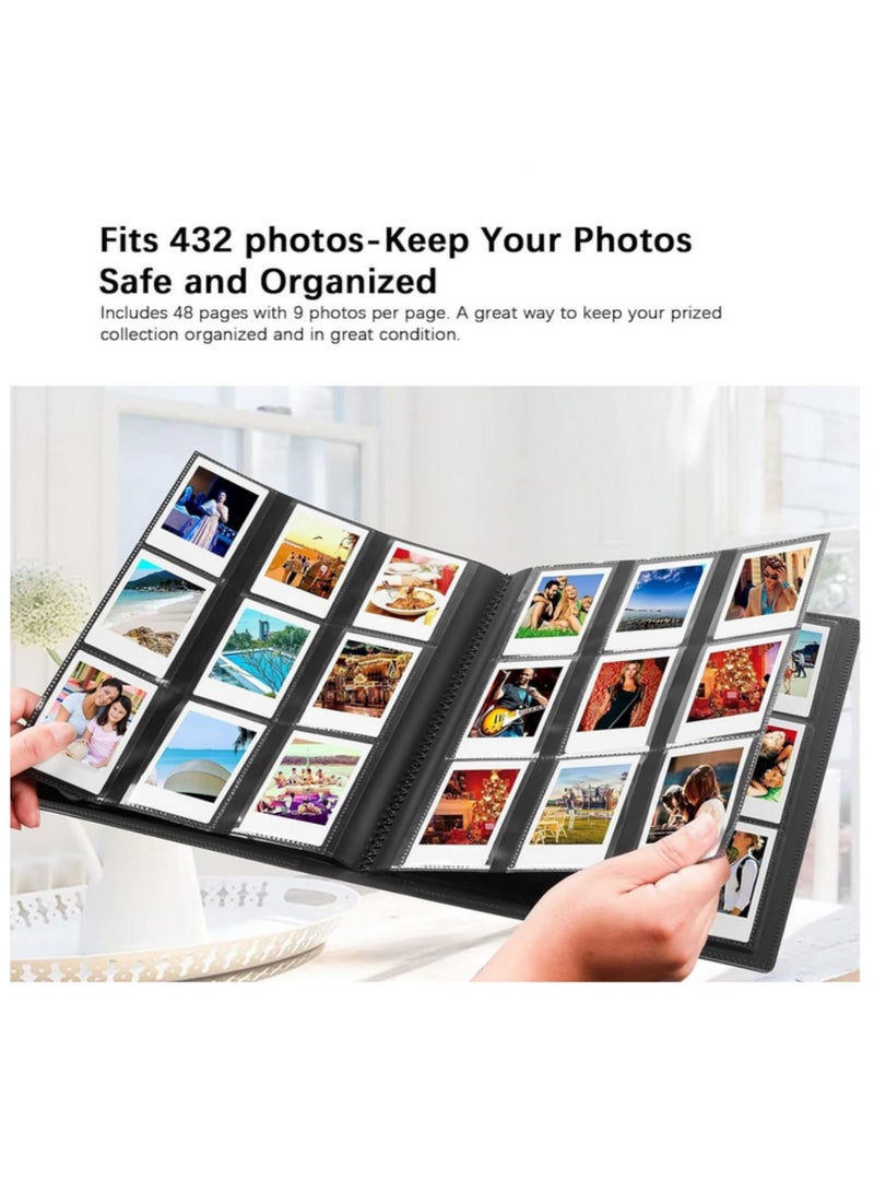 432 Pockets 3 Inches Instax Film Photo Album for Fujifilm Instax Mini 12 11 9 Evo 90 70 40 8 7 LiPlay Instant Camera Album Holds 432 Polaroid Pictures Leather Cover Scrapbook Storage - Image 5