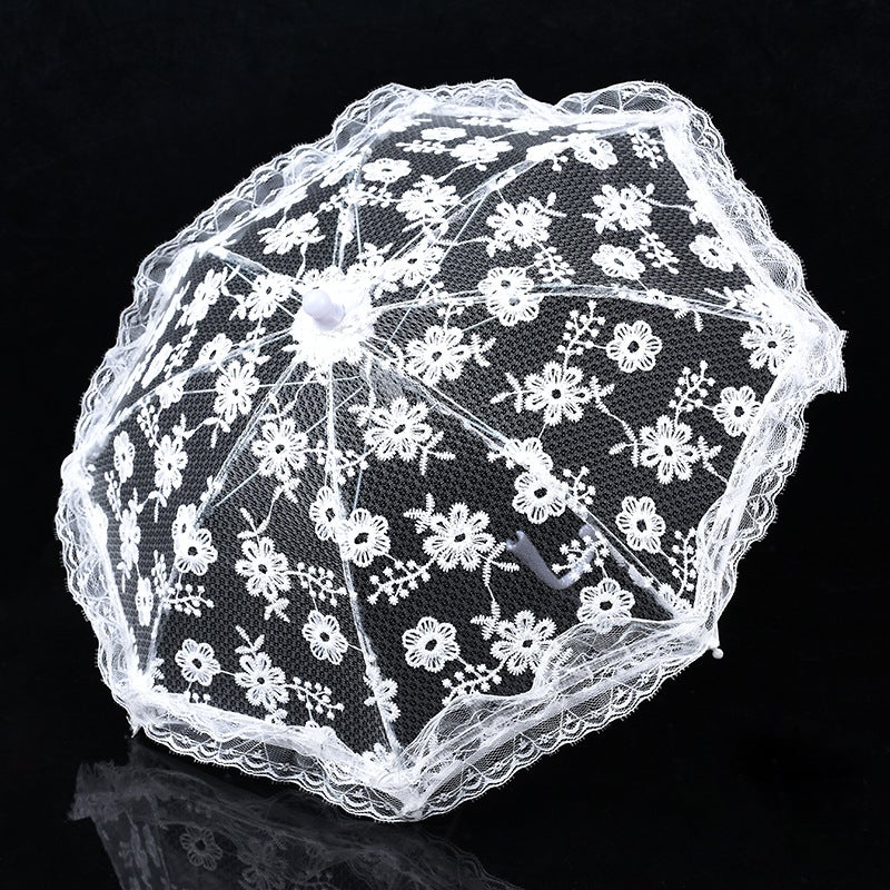 Craft Lace White Lace Umbrella Children'S Umbrella Stage Performance Mini Dance Decorative Umbrella Pography Scene Props Umbrella - Image 3
