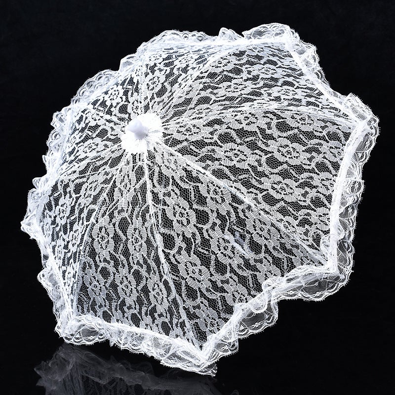 Craft Lace White Lace Umbrella Children'S Umbrella Stage Performance Mini Dance Decorative Umbrella Pography Scene Props Umbrella - Image 1