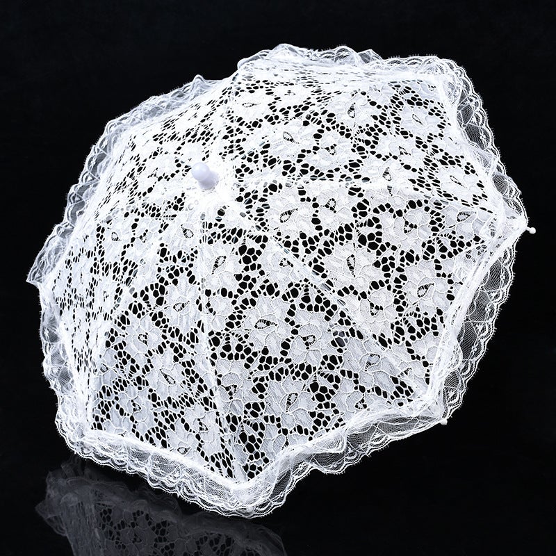 Craft Lace White Lace Umbrella Children'S Umbrella Stage Performance Mini Dance Decorative Umbrella Pography Scene Props Umbrella - Image 4