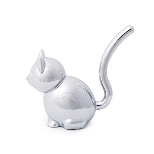 Umbra Zoola Cat Ring Holder, Metal Ring Display for Jewelry, Chrome - Image 2