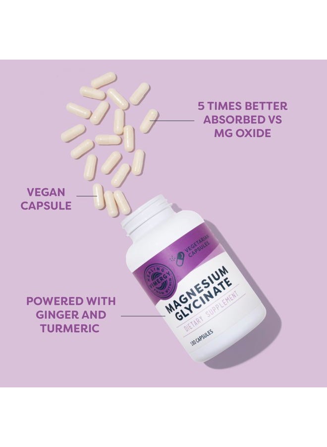 Vimergy Magnesium Glycinate, 150 Servings with Turmeric & Ginger - Promotes Relaxation & Sleep – Supports Bone, Muscle & Heart Health - Gluten-Free, Kosher, Vegan & Paleo Friendly, Capsule - Image 4
