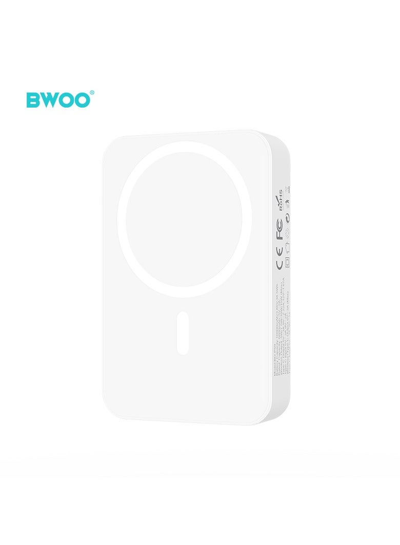 BWOO Pd 20W + 15W Wireless Magnetic Power Bank 10000Mah White - Image 2