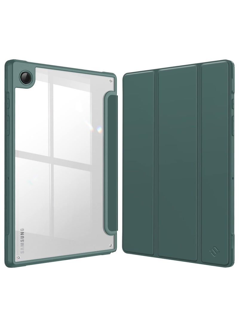 Case Samsung Galaxy Tab A8 10.5 Inch (SM X200/X205/X207) Clear Shockproof Back Cover Built-in Pencil Holder Auto Sleep/Wake (Green) - Image 1