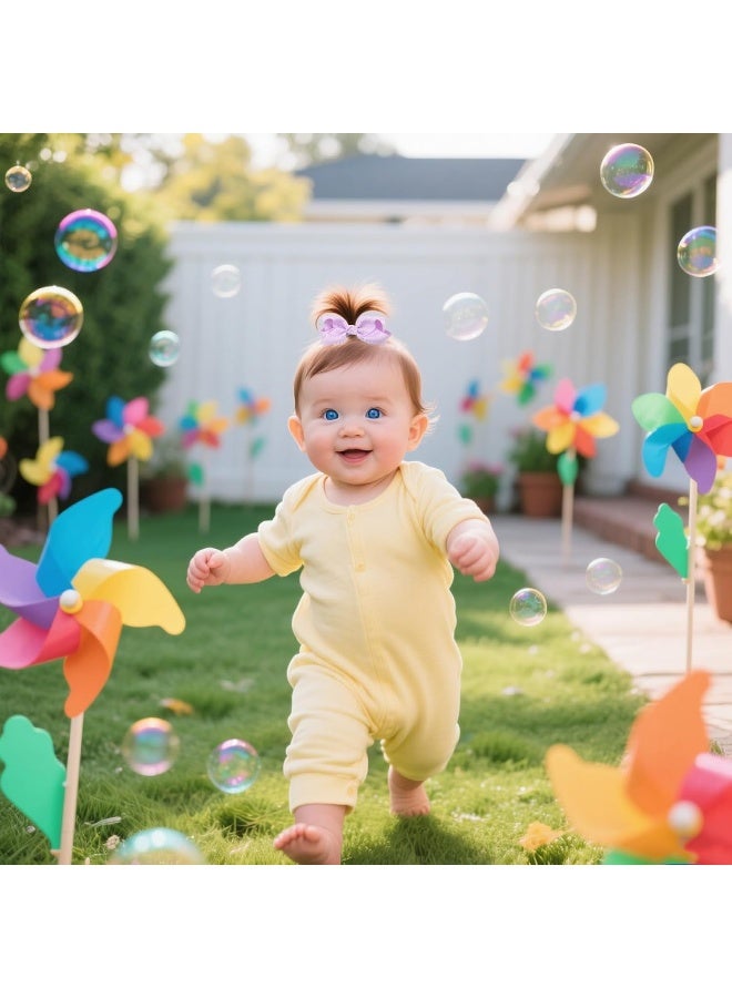 ZOONAI 3 Inch Baby Girl Hair Bows Boutique Hair Clip Teens Toddlers Hairpin Headwear - Set of 2 (Red) - Image 3