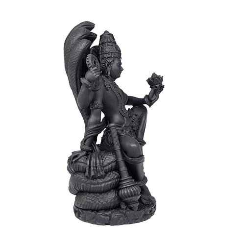 MurtiHome Vishnu Murti with Sheshnaag, 10.16 cm Height, Black, 3D Printed, UV Resin, Hindu Religious Statue of Lord Shri Hari Mahavishnu Narayan - Image 3