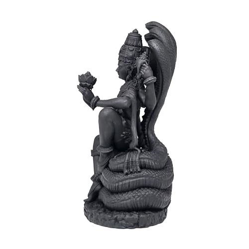 MurtiHome Vishnu Murti with Sheshnaag, 10.16 cm Height, Black, 3D Printed, UV Resin, Hindu Religious Statue of Lord Shri Hari Mahavishnu Narayan - Image 4