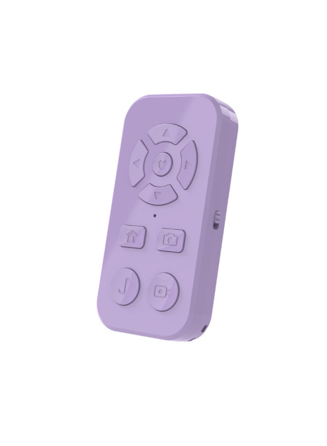 Focus Nine-key Mobile Phone Automatic Praise Short Video Brush Video Photography Professional Photography Page Turning Bluetooth Remote Control-Color:Nine-button Focusing Version: Purple (pearl Bag + Data Cable + Manual) - Image 1