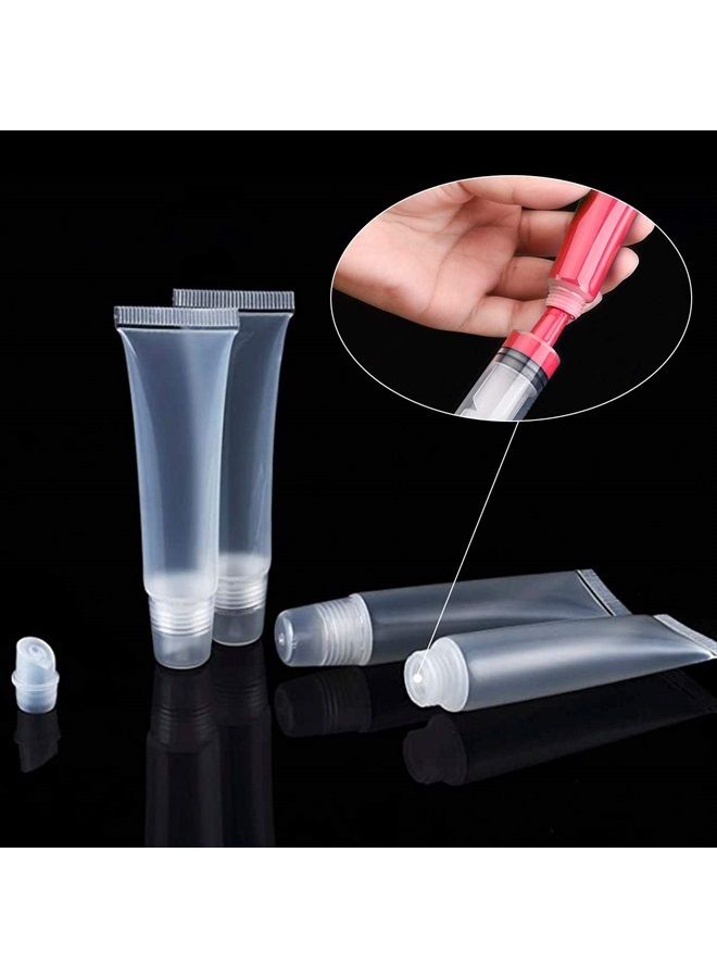 Rolybag 22 Packs Lip gloss Empty Tubes Containers(10ml)，Travel empty bottle，Refillable Soft Cosmetic Squeeze Tubes For Women &Girls DIY Lip Gloss Cosmetics - Image 2