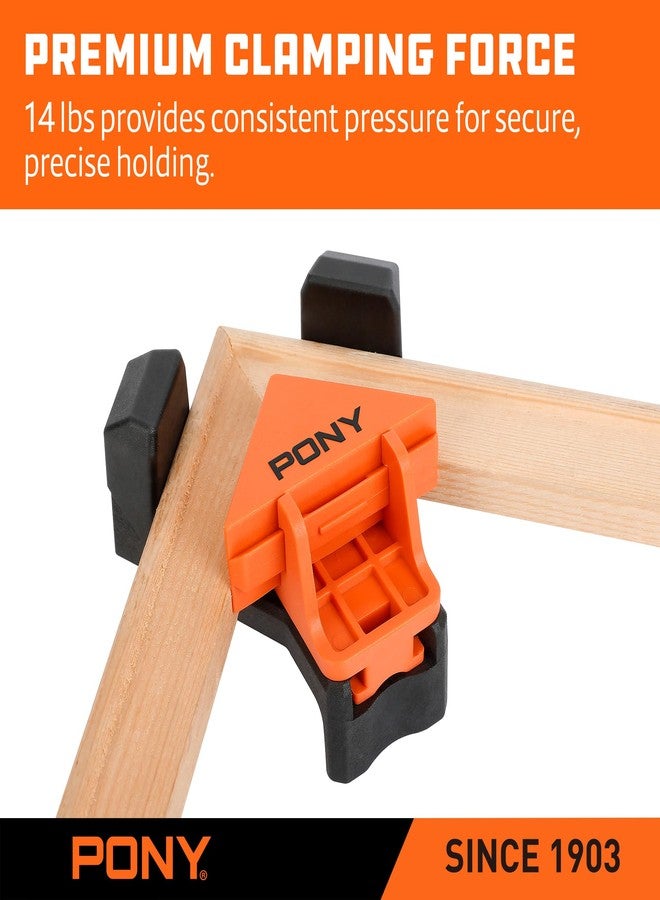PONY 4-Pack Corner Clamp for Woodworking, 90 Degree Right Angle Clamp, Light-Duty Single Handle Wood Clamps, Adjustable Spring Loaded Woodworking Clamp, Frame Cabinet Wood Tools Accessories - Image 3