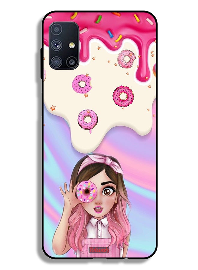 Tolwak Samsung Galaxy M51 Protective Case Cover Holding Donut - Image 2