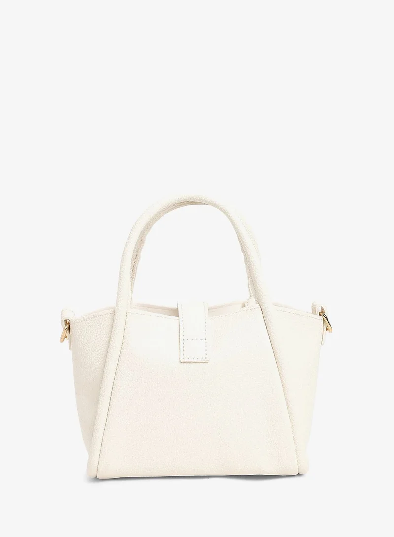 Haute Sauce  Solid Interlock Regular Vegan Leather Hand Bag For Women for Women | Best Price UAE