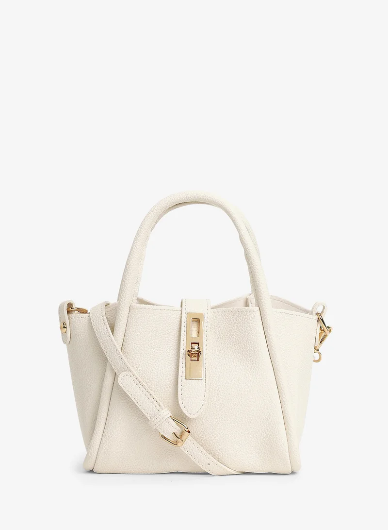Haute Sauce  Solid Interlock Regular Vegan Leather Hand Bag For Women for Women | Best Price UAE