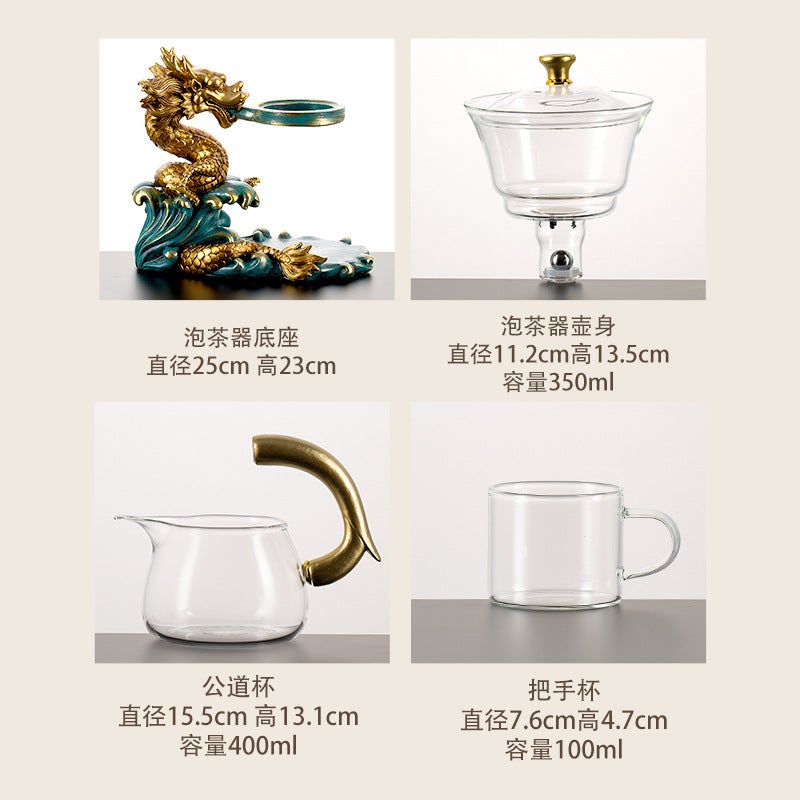 Glass Tea Set Suit Kung Fu Tea Cup Lazy Magnetic Teapot Artifact Home Office Visitor Creative Tea Set - Image 5