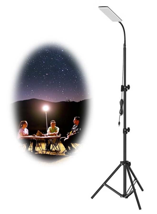 Camping Light,Work Lights with Stand for Camping,1680 Lumen , Adjustable Metal Telescoping Tr 6Ft, USB Interface Powered for Garden,Camp,Tent and Fishing - Image 1