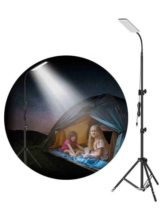 Camping Light,Work Lights with Stand for Camping,1680 Lumen , Adjustable Metal Telescoping Tr 6Ft, USB Interface Powered for Garden,Camp,Tent and Fishing - Image 5