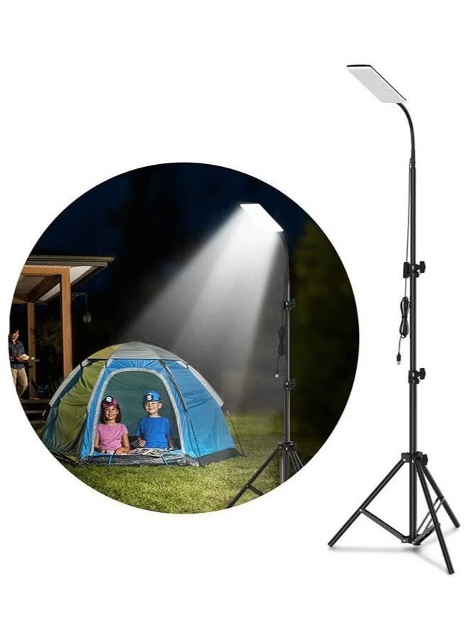 Camping Light,Work Lights with Stand for Camping,1680 Lumen , Adjustable Metal Telescoping Tr 6Ft, USB Interface Powered for Garden,Camp,Tent and Fishing - Image 3