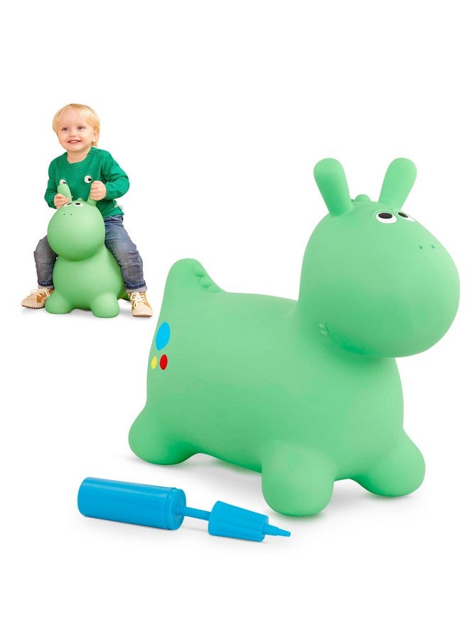 BATTAT - Inflatable Bouncer - Air Pump Included - Bouncy Animal - Soft & Safe - 18 Months + - Hoppin' Dino - Image 1