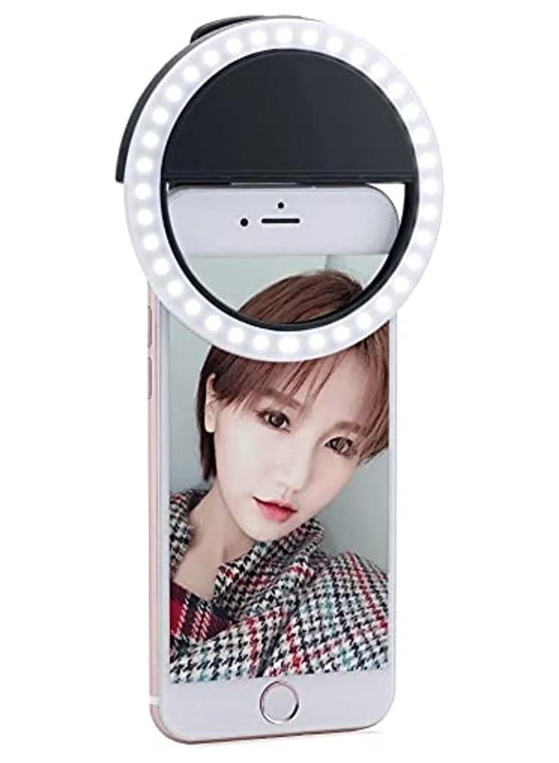 حلقة ضوء LED محمولة للتصوير الفوتوغرافي في الاستوديو أسود/أبيض - Image 2