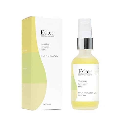 ESKER Natural Uplifting Belly Oil | (2.0oz) | Plant-Based Formulated with Antioxidants Promoting Deep Hydration and Cell Regeneration | Skin Stays Nourished and Resilient During Pregnancy - Image 1